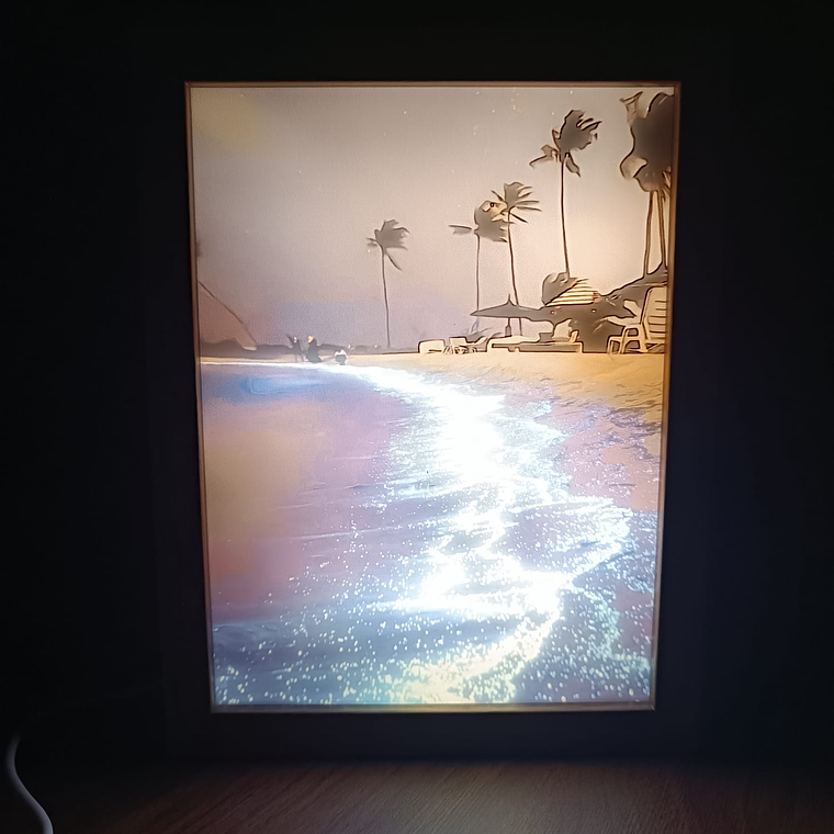 Cuadro Led Playa 4