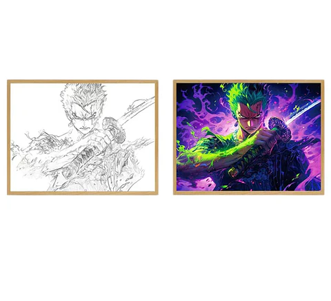 Cuadro Led Roronoa Zoro espada