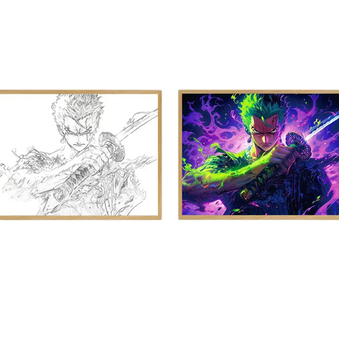 Cuadro Led Roronoa Zoro espada 1