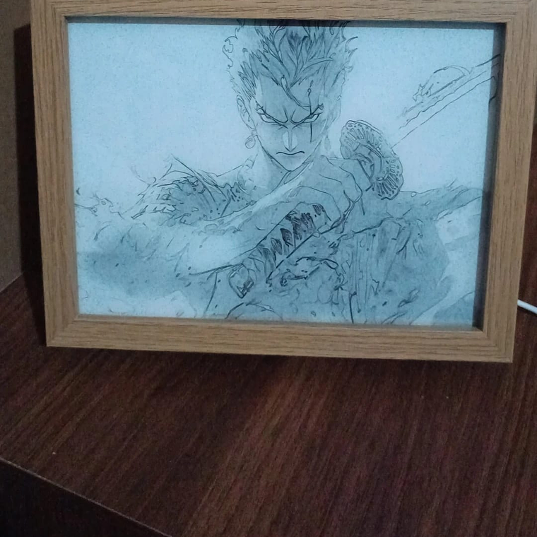 Cuadro Led Roronoa Zoro espada 2