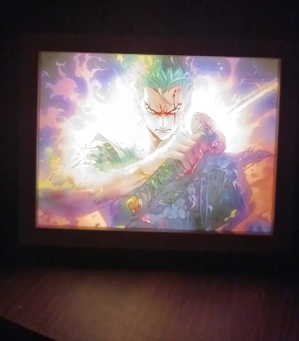 Cuadro Led Roronoa Zoro espada 3