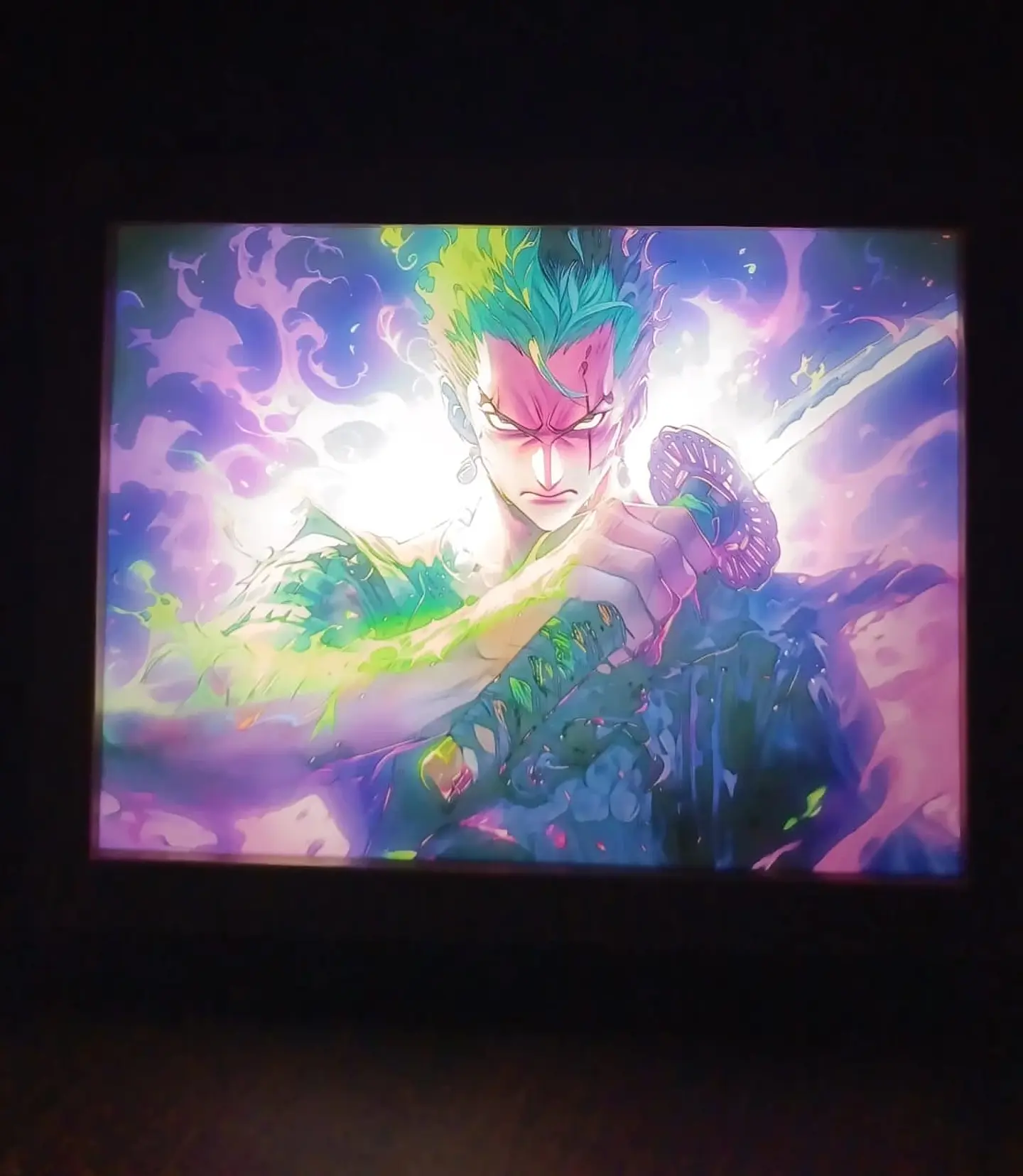 Cuadro Led Roronoa Zoro espada 4