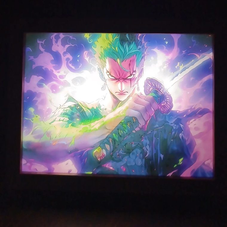 Cuadro Led Roronoa Zoro espada 4