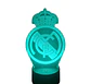 Lampara 3D Real Madrid de 7 colores - Miniatura 3