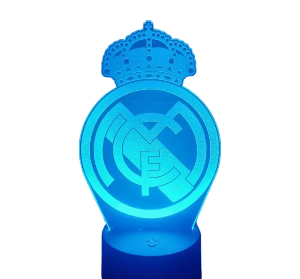 Lampara 3D Real Madrid de 7 colores 2