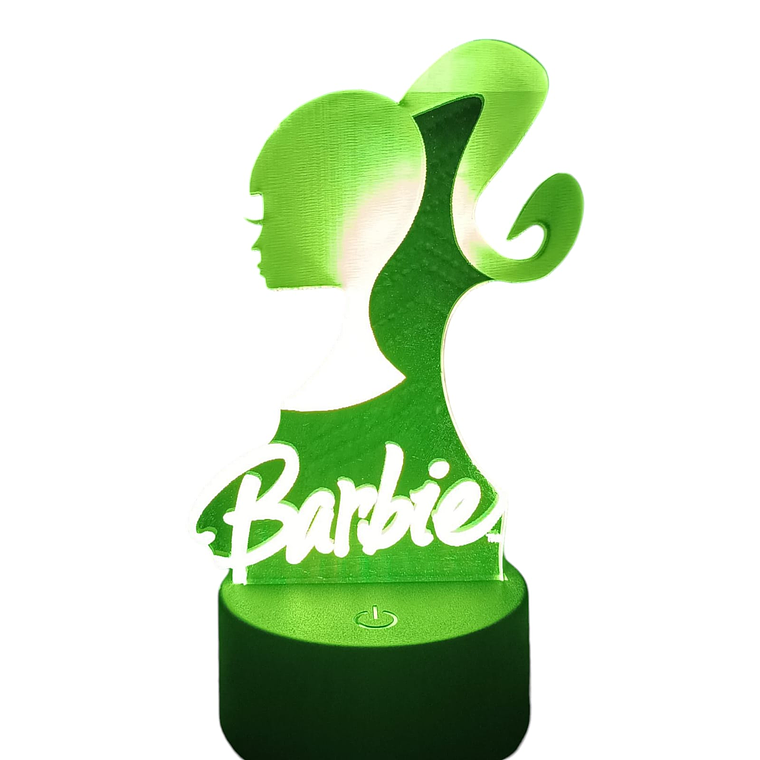Lampara ilusión 3D Barbie de 7 colores 2