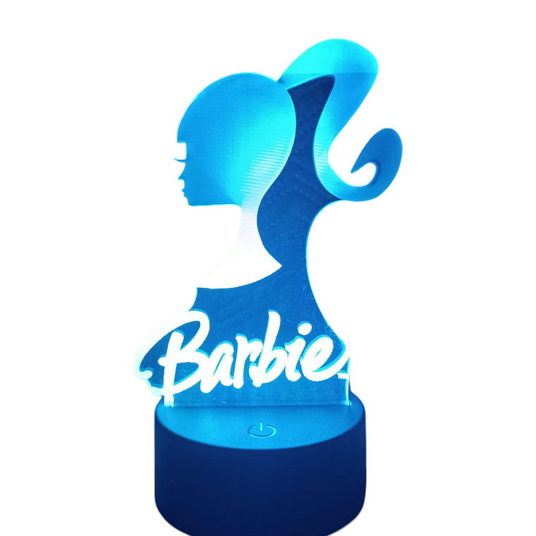Lampara ilusión 3D Barbie de 7 colores 3