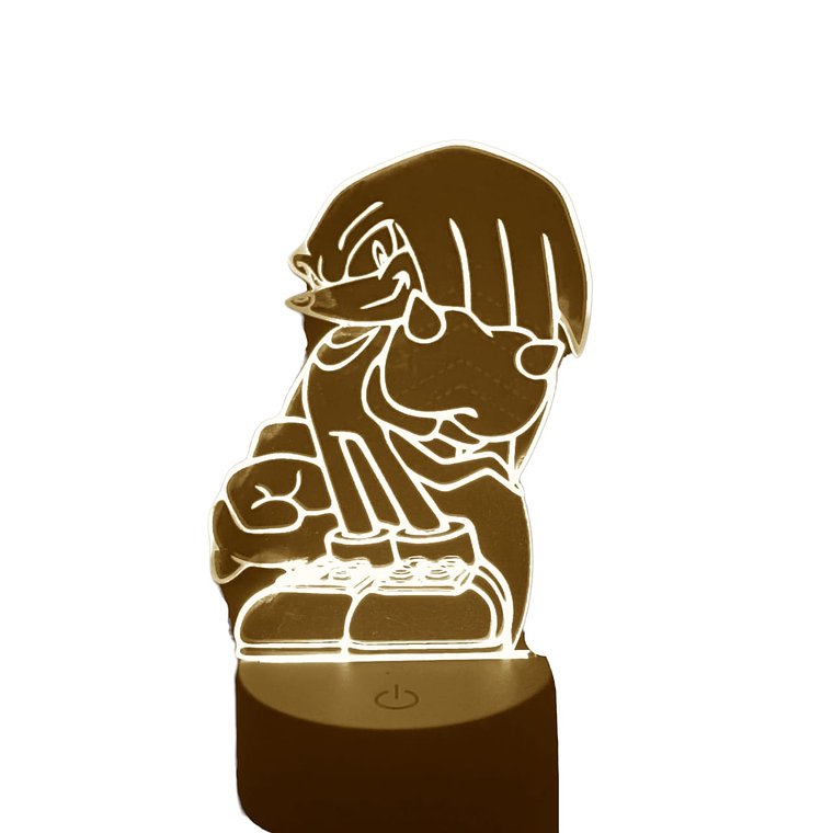 Lampara 3D Knuckles de sonic de 7 colores 4