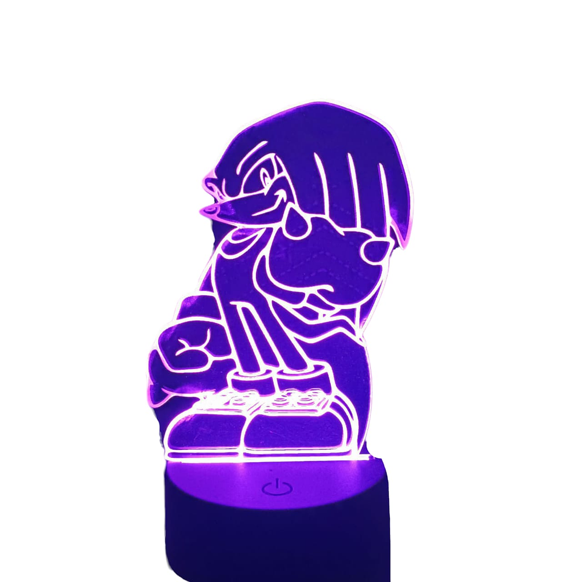 Lampara 3D Knuckles de sonic de 7 colores 2