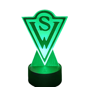 Lampara 3D Santiago Wanderers de 7 colores
