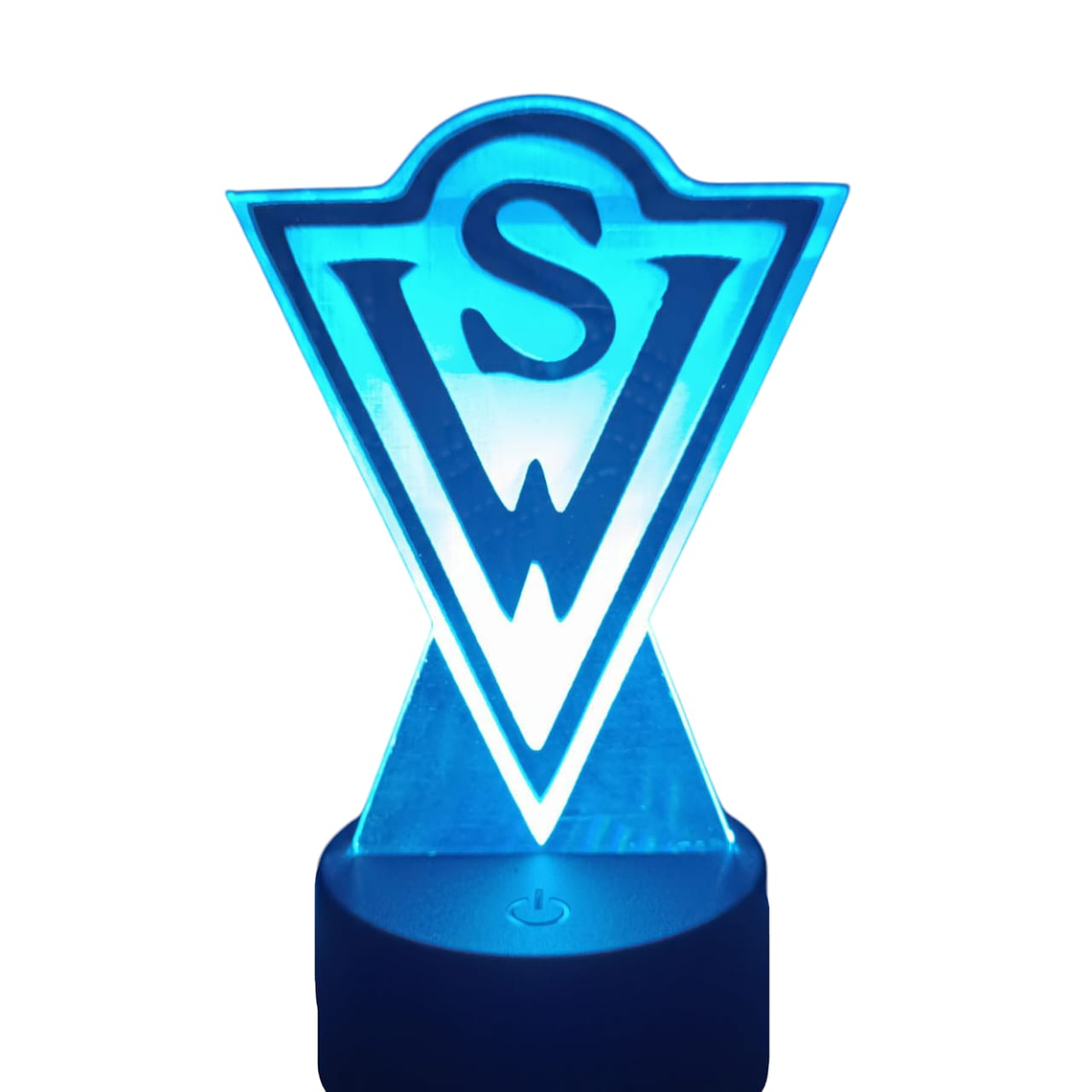 Lampara 3D Santiago Wanderers de 7 colores 4