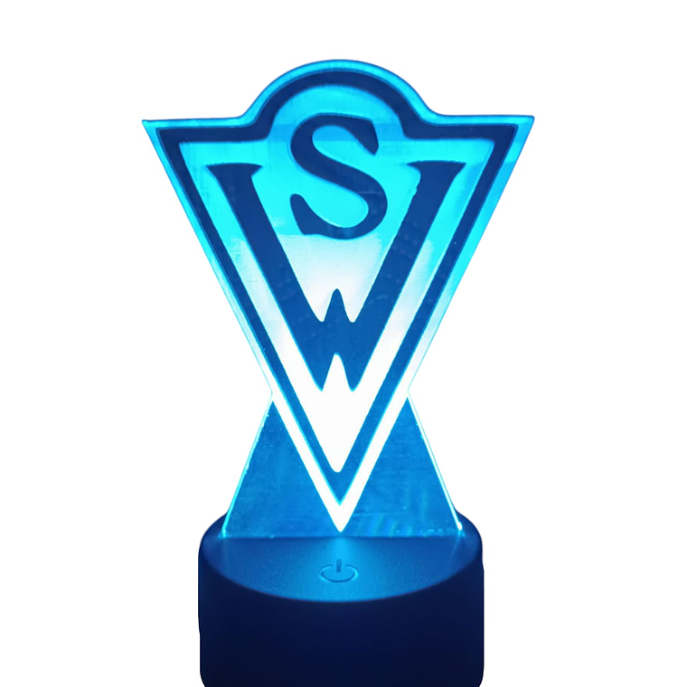 Lampara 3D Santiago Wanderers de 7 colores 4