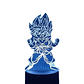 Lampara 3D Goku Dragon Ball de 7 colores - Miniatura 2