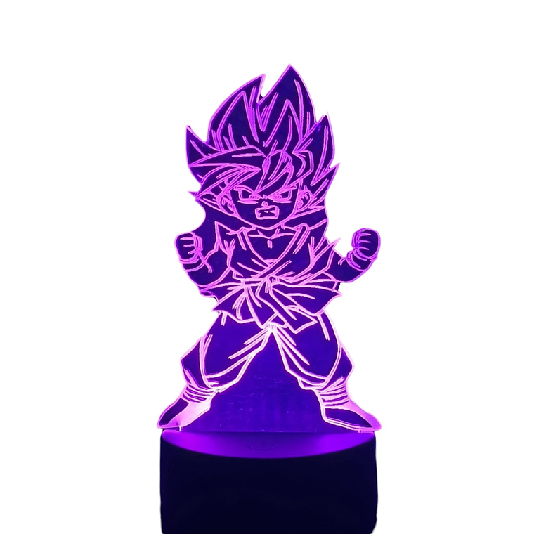 Lampara 3D Goku Dragon Ball de 7 colores 3