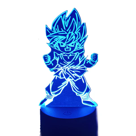 Lampara 3D Goku Dragon Ball de 7 colores