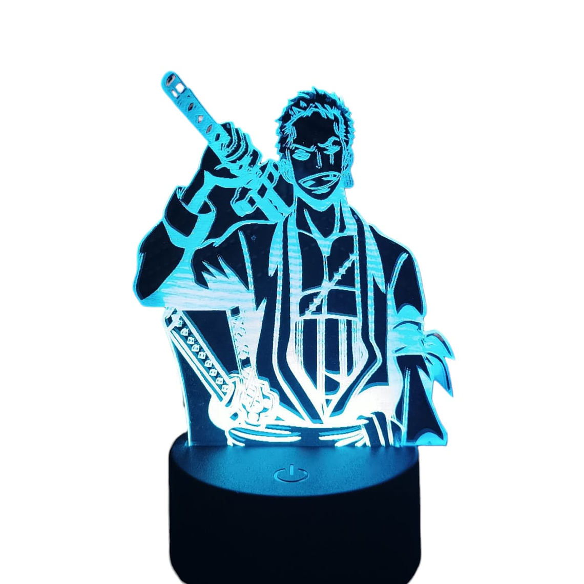 Lampara 3D Zoro One Piece de 7 colores 3