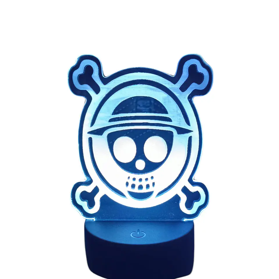 Lampara 3D Logo One Piece de 7 colore 2