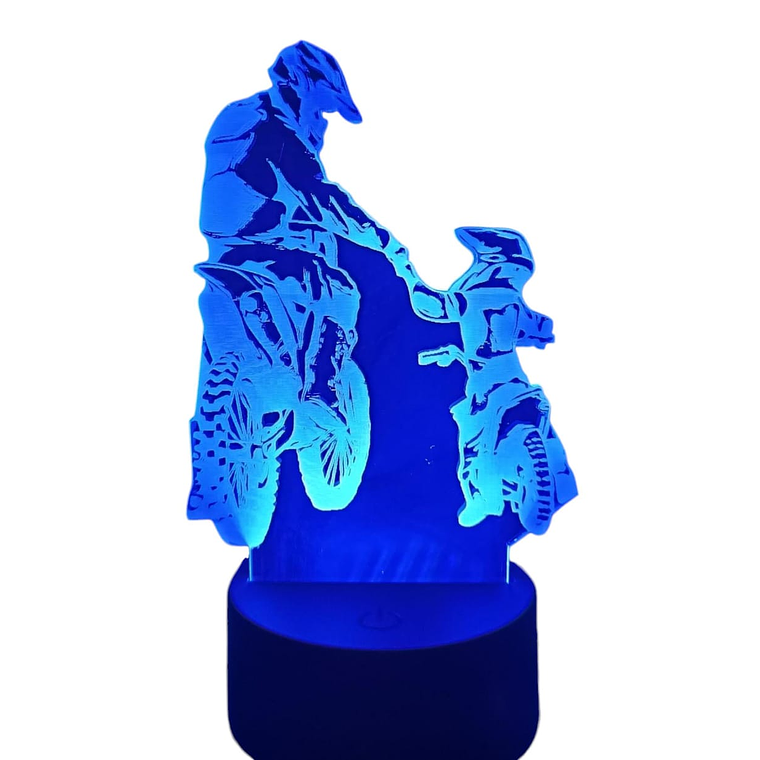 Lampara 3D Moto Papá e Hijo de 7 colores 4