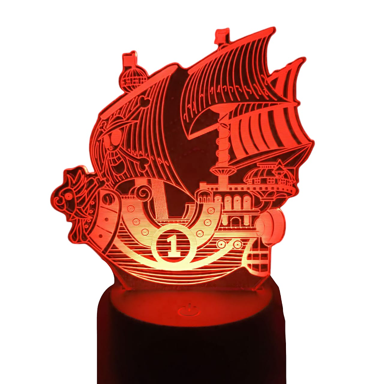 Lampara 3D Barco One Piece de 7 colores 3