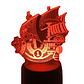 Lampara 3D Barco One Piece de 7 colores - Miniatura 3