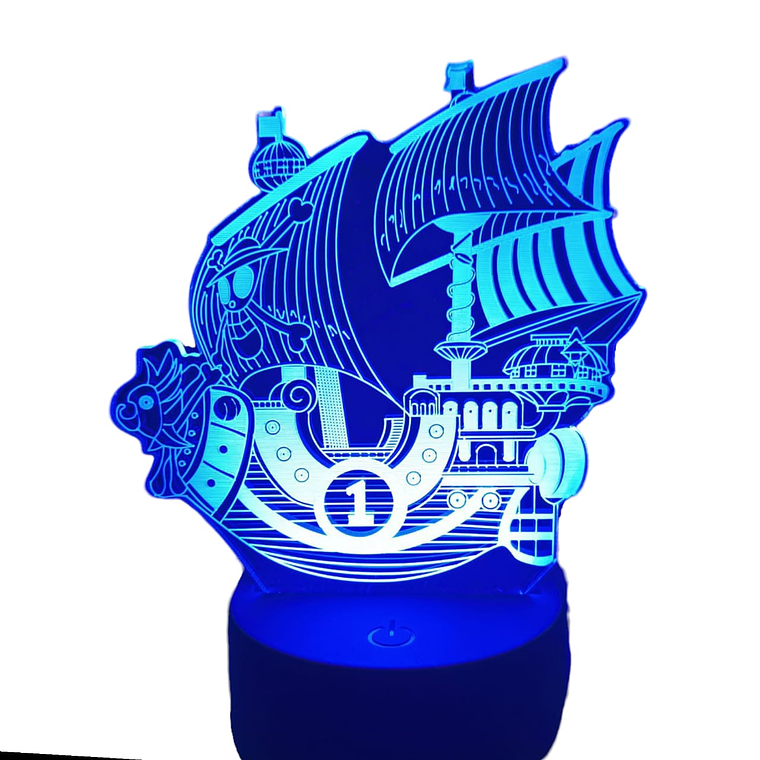 Lampara 3D Barco One Piece de 7 colores 4