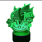 Lampara 3D Barco One Piece de 7 colores - Miniatura 1