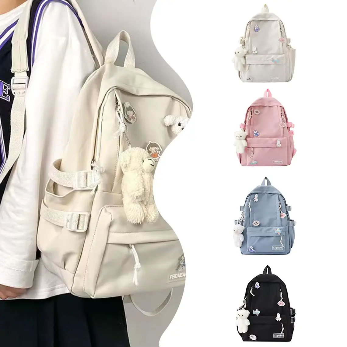 Mochila Kawai Blanca 2