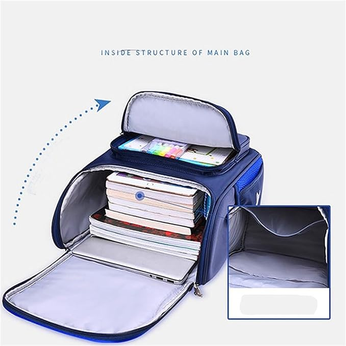 Mochila Escolar Azul Ligera para Niño 3