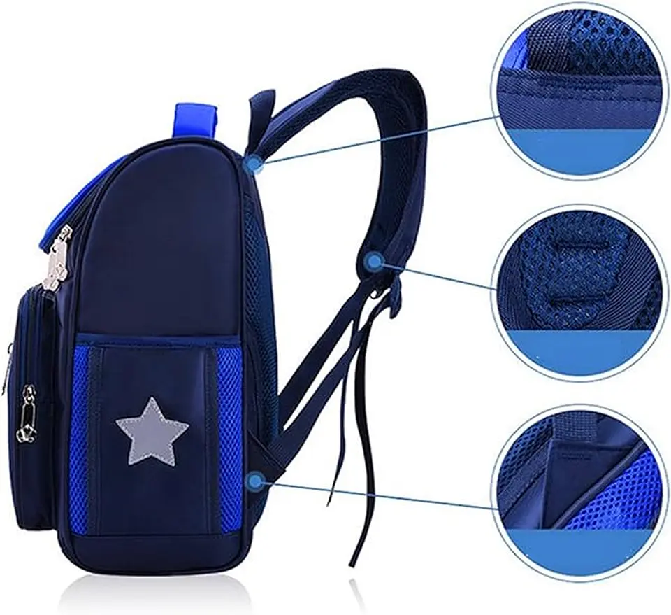 Mochila Escolar Azul Ligera para Niño 4