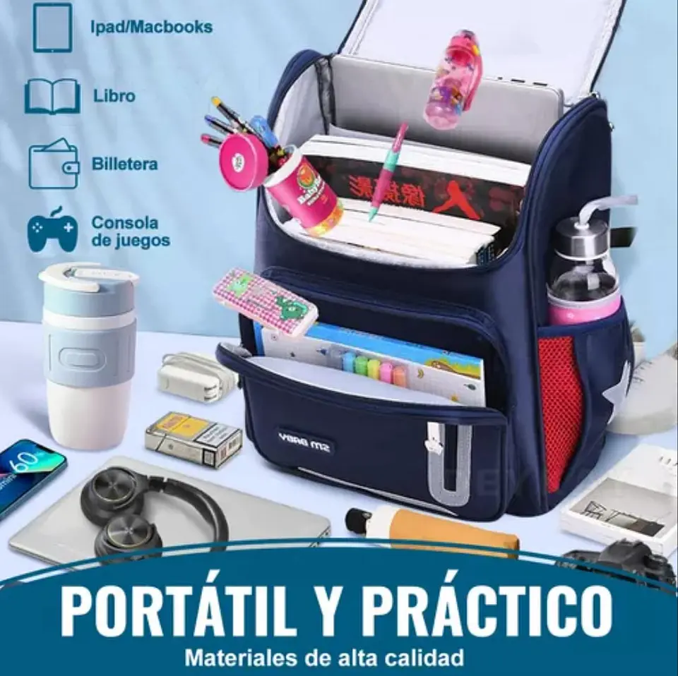 Mochila Escolar Rosada Ligera para Niña 4