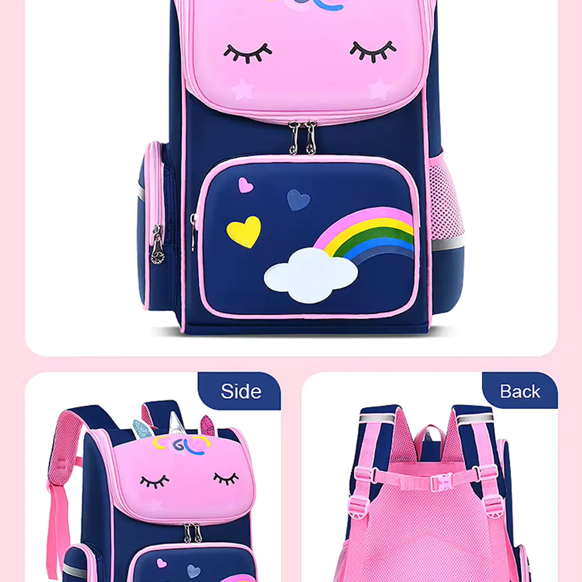 Mochila unicornio azul 2