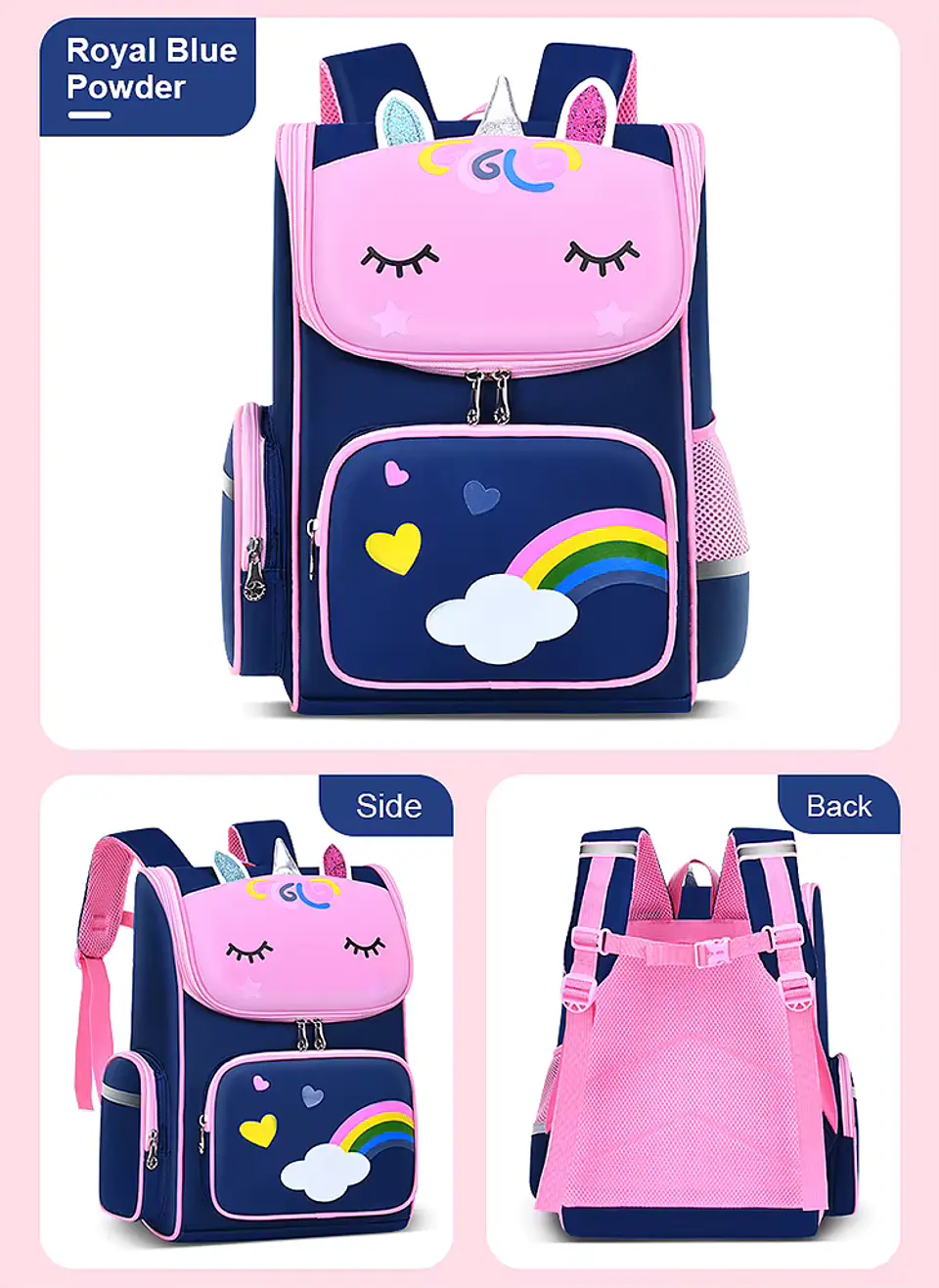 Mochila unicornio azul 2