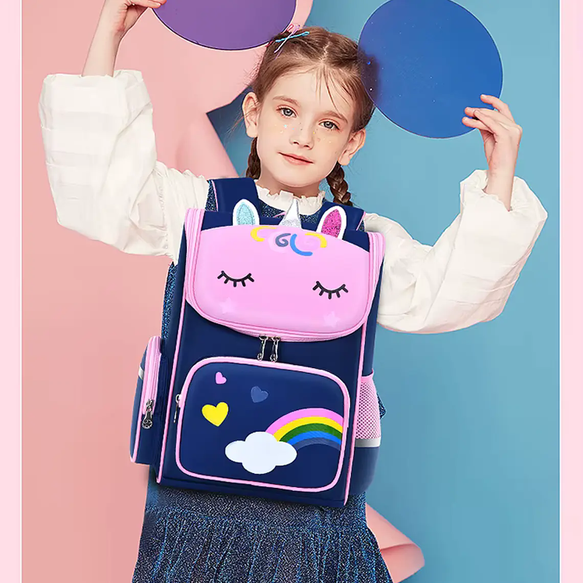 Mochila unicornio Rosada 5
