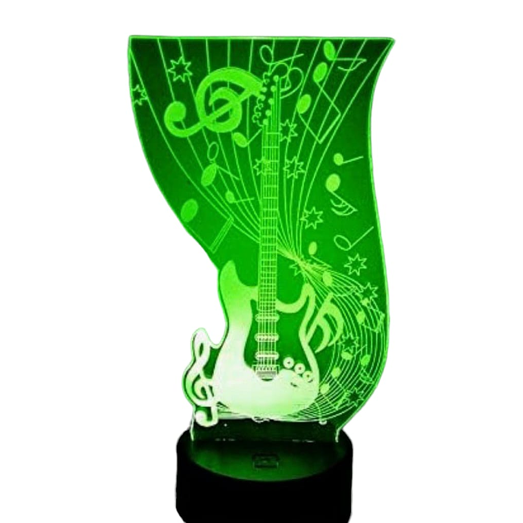 Lampara 3D Guitarra Electrica de 7 colores 2