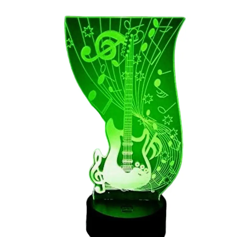 Lampara 3D Guitarra Electrica de 7 colores 2