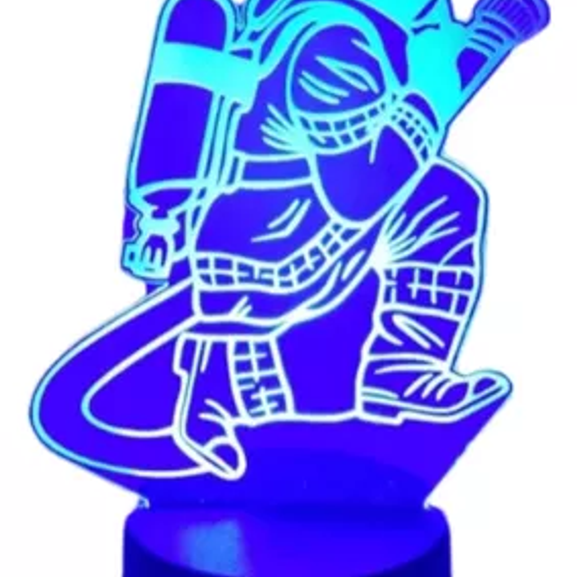 Lampara 3D Bombero de 7 colores 4
