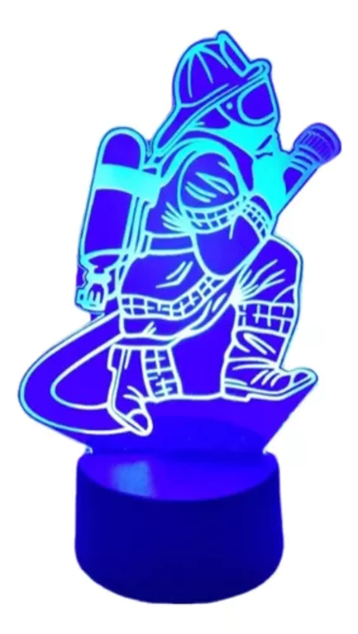 Lampara 3D Bombero de 7 colores 4
