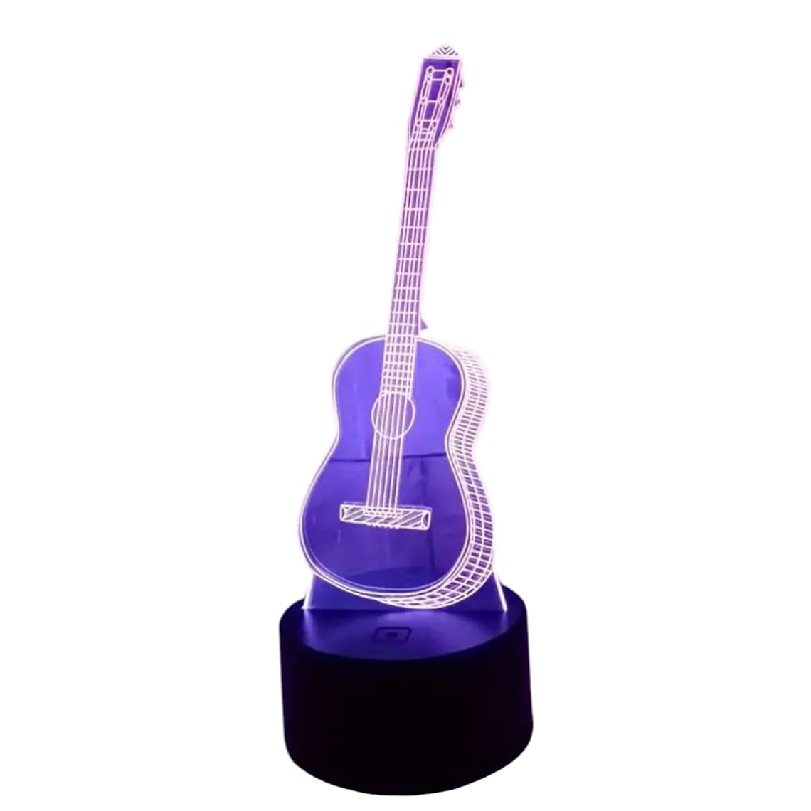 Lampara ilusión 3D Guitarra de 7 colores 2