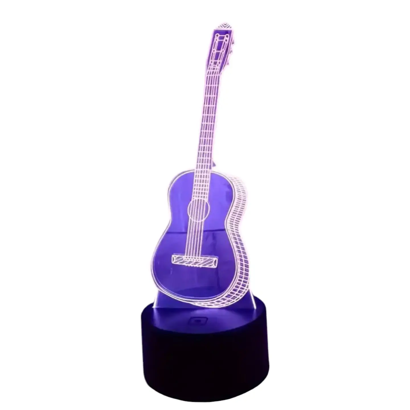 Lampara ilusión 3D Guitarra de 7 colores 2