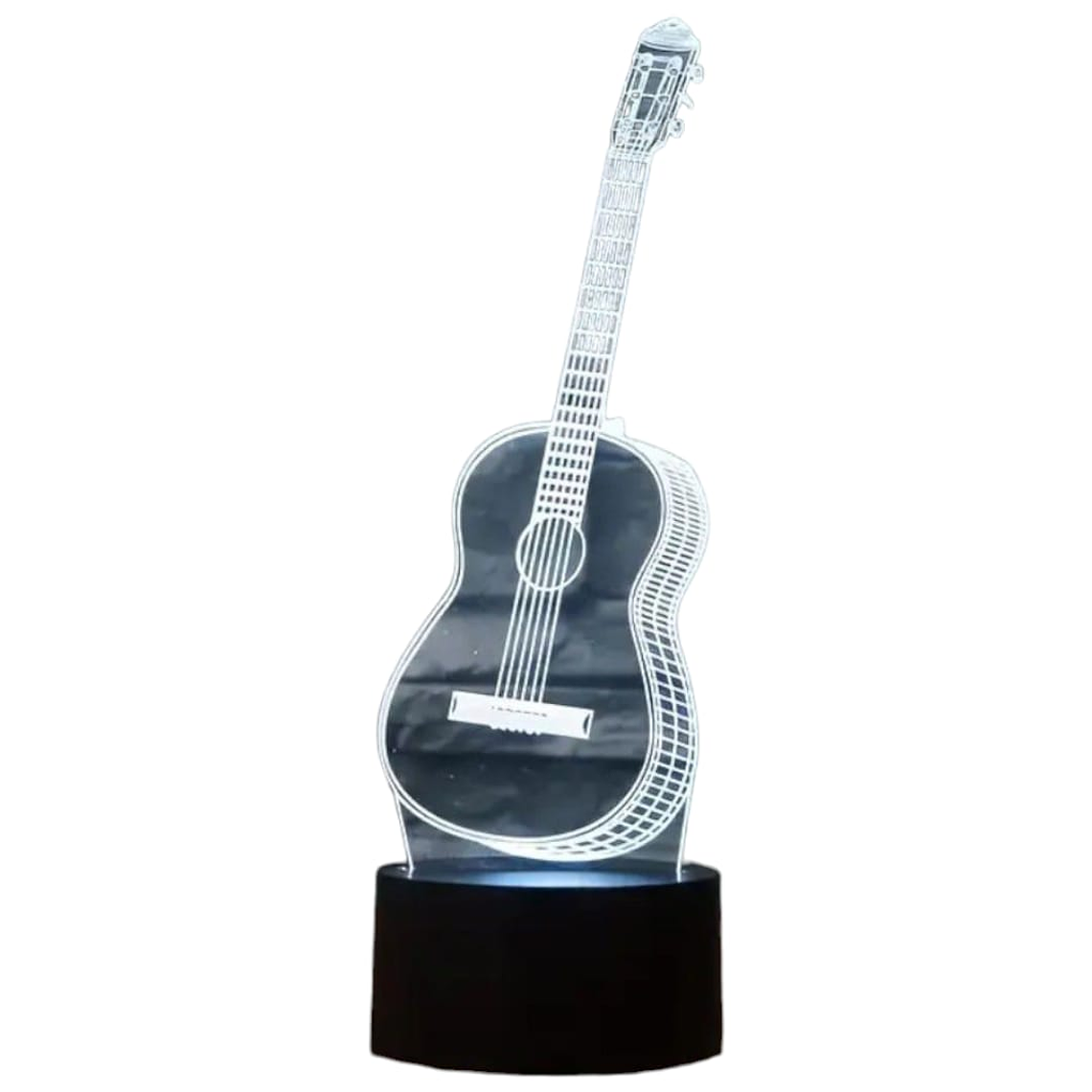 Lampara ilusión 3D Guitarra de 7 colores 3