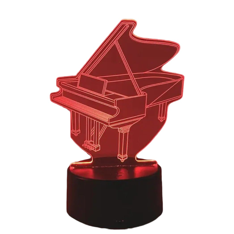 Lampara 3D Piano de 7 colores 2