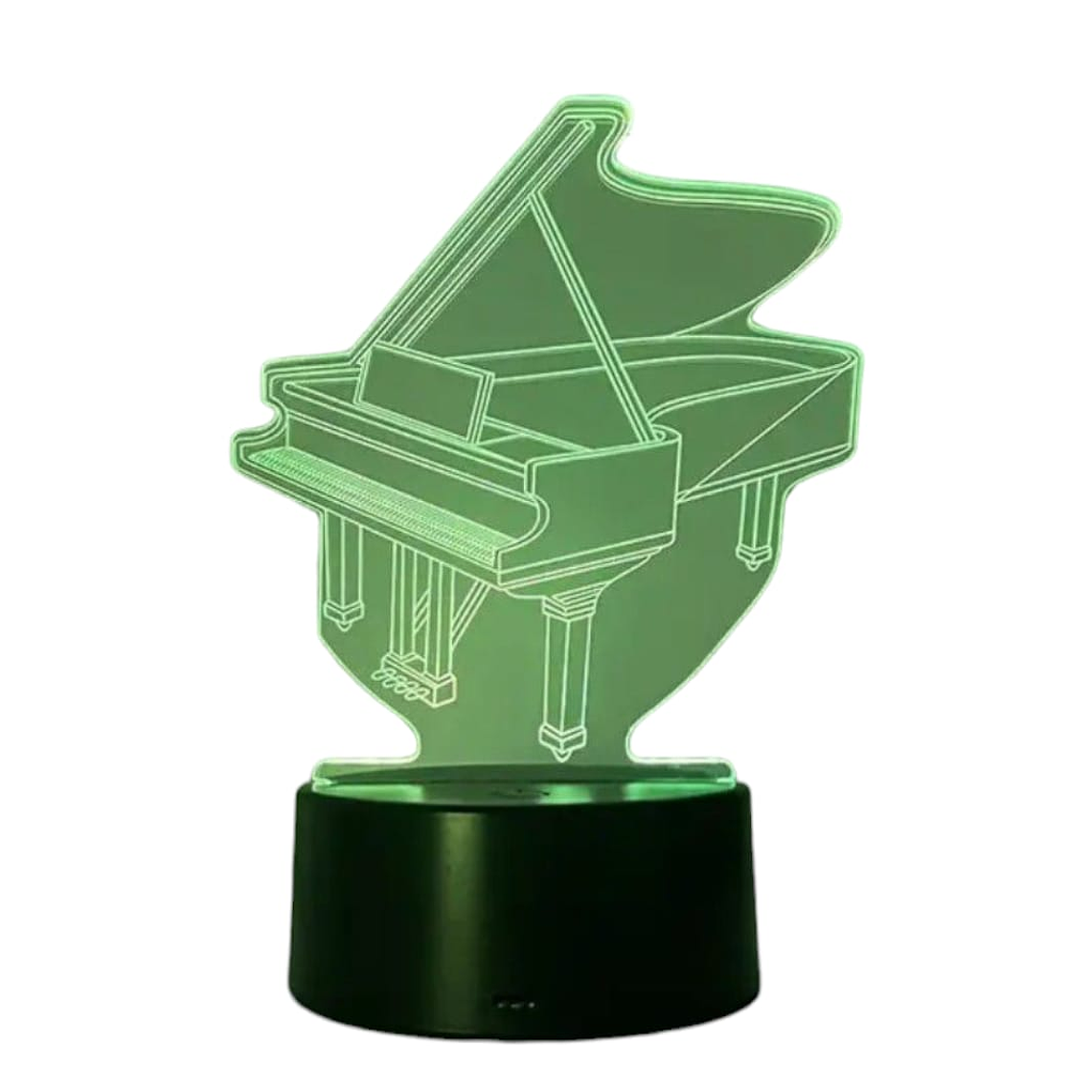 Lampara 3D Piano de 7 colores 3