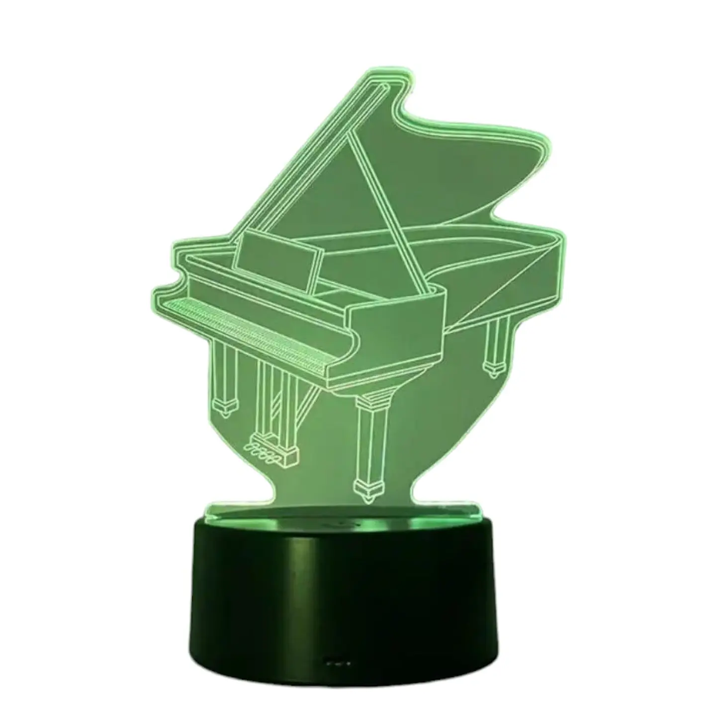 Lampara 3D Piano de 7 colores 3