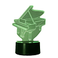 Lampara 3D Piano de 7 colores - Miniatura 3