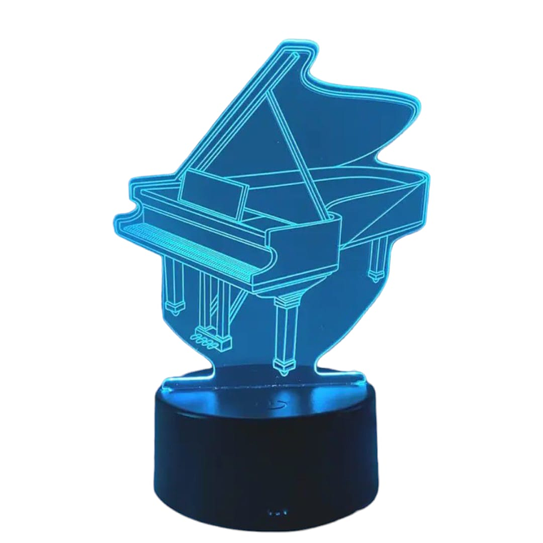 Lampara 3D Piano de 7 colores 1