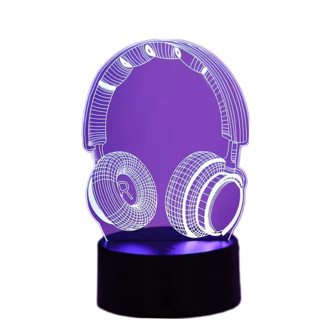 Lampara 3D Audífonos Gamers de 7 colores 3