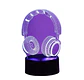 Lampara 3D Audífonos Gamers de 7 colores - Miniatura 3