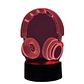 Lampara 3D Audífonos Gamers de 7 colores - Miniatura 2