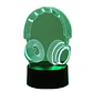 Lampara 3D Audífonos Gamers de 7 colores - Miniatura 1