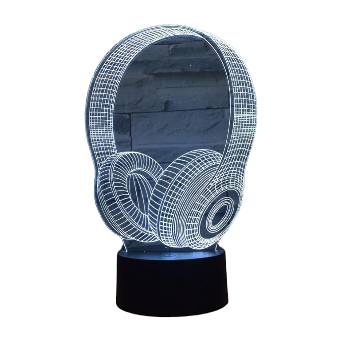 Lampara 3D Audífonos de 7 colores 3